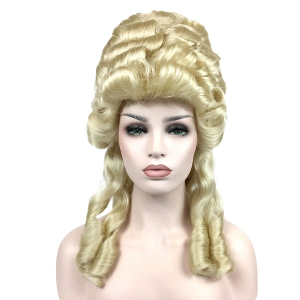 MARIE ANTOINETTE Renaissance Premium Theatrical Halloween Costume Wig - Blond