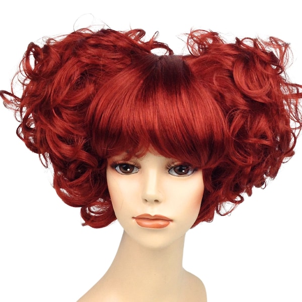 Evil Sister Witch Character PREMIUM Hocus Pocus Halloween Costume Wig - Angelica H Red