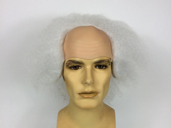 DOC BROWN / PROFESSOR Halloween Costume Bald Cap Wig by Funtasy Wigs