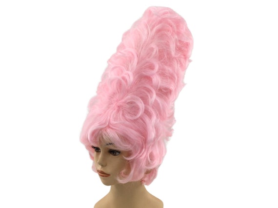 1950's HighTop BEEHIVE Theatrical Halloween Costume Cosplay Anime Wig - Pink