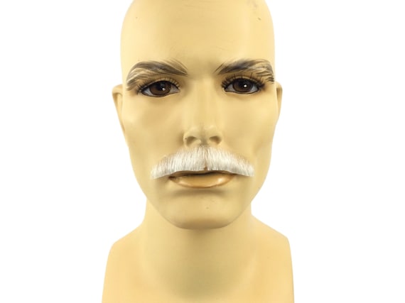 NEW! Theatrical Quality Premium Natural Mustache - GM-15 #60 White