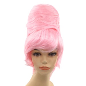 50er Jahre Klassisches Rundes BEEHIVE Theater-Kostüm Anime Perücke von Funtasy Wigs LSBH-Pink