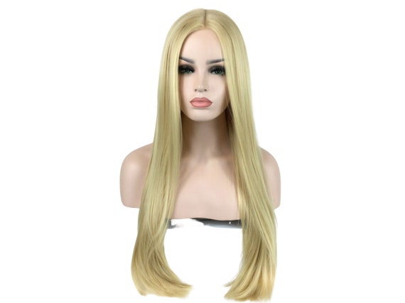 Premium Lace-Front High-Heat Fiber Long Blond Natural Wig - Vegas 613