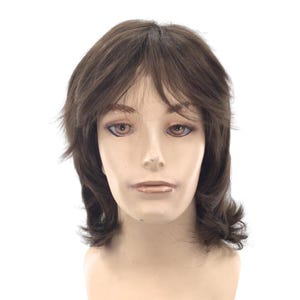 1970&#39;s SHAGGY Men&#39;s Style DELUXE Theatrical Brown Wig - johnny8