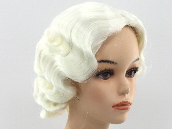 1920'S FINGERWAVE FLAPPER Theatrical Costume Premium Wig - Platinum