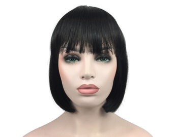 PREMIUM Quality "Gangster Wife" Halloween Costume Bob Wig by Funtasy Wigs - C.Girl Black