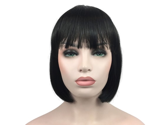 PREMIUM Quality "Gangster Wife" Halloween Costume Bob Wig by Funtasy Wigs - C.Girl Black