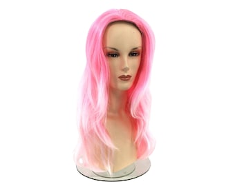 12 Inch Hot Pink Shag Style Wig. Straight and Layered W 