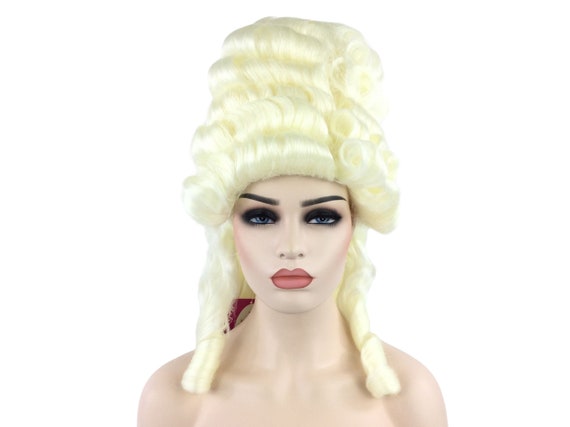 MARIE ANTOINETTE Renaissance French Colonial Beehive Wig by Funtasy Wigs Platinum