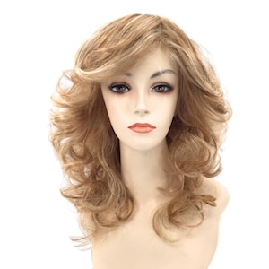 1970&#39;s DISCO QUEEN Feathery PREMIUM Theatrical Fashion Wig - H27/613 Farah