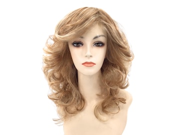 1970's DISCO QUEEN Feathery PREMIUM Theatrical Fashion Wig - H27/613 Farah
