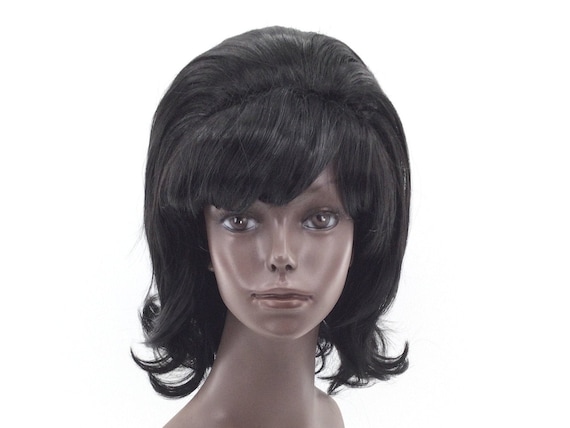 1960's Groovy Beehive Theatrical Costume Wig by Funtasy Wigs - Peggy Black