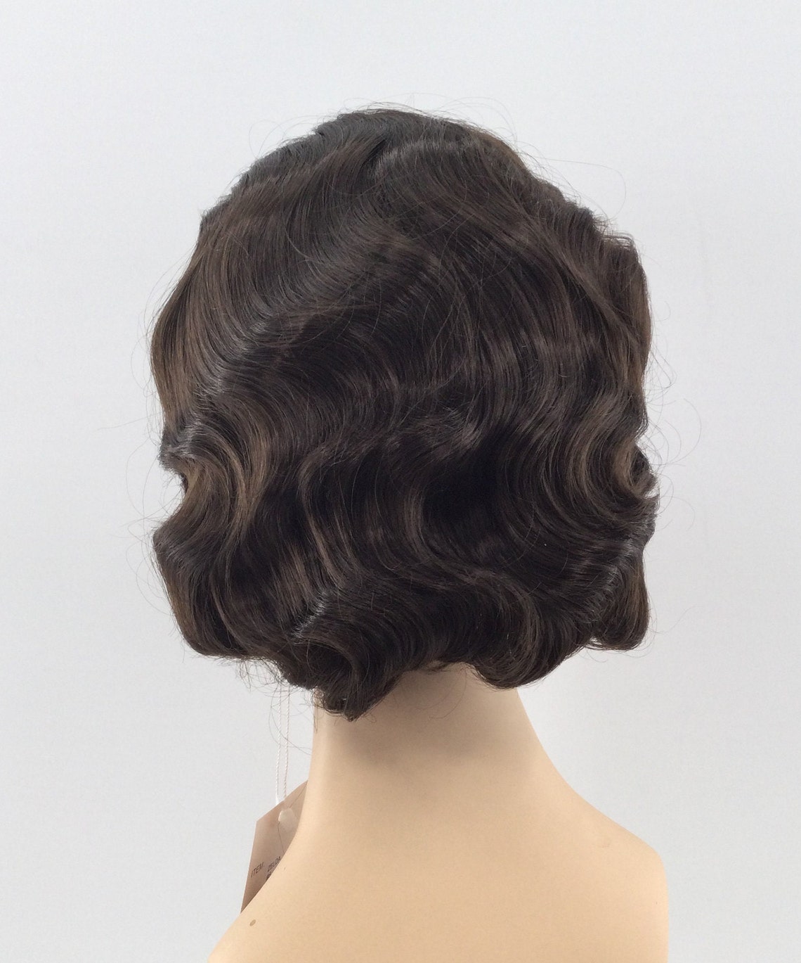 1920'S FINGERWAVE FLAPPER Theatrical Costume Premium Wig - Zelda Brown ...