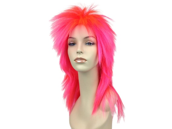 1980's PUNK ROCK Theatrical Halloween Costume Wig by Funtasy Wigs - HPink