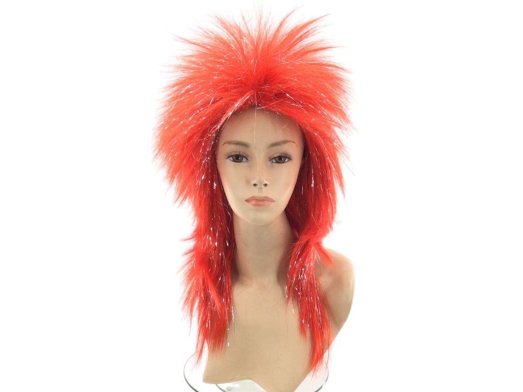 1980's PUNK ROCKER Theatrical Costume Wig Punkytl Red W/ - Etsy