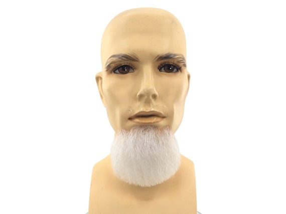 NEW! Goatee Style Theatrical Quality Premium Beard - Silver White