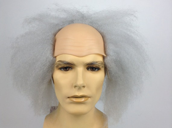 SCARY BALD OLD Man Halloween Costume Theatrical Wig - Gray