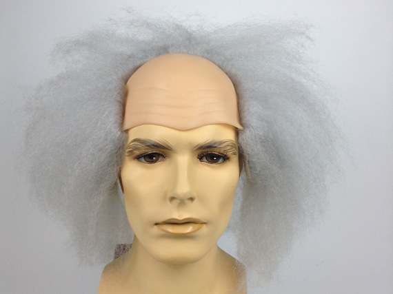 SCARY BALD OLD Man Halloween Costume Theatrical Wig - Gray