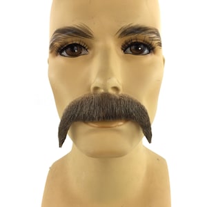 NEW! Theatrical Quality Synthetic Hair Premium Mustache - GM-12 Medium Brown 12