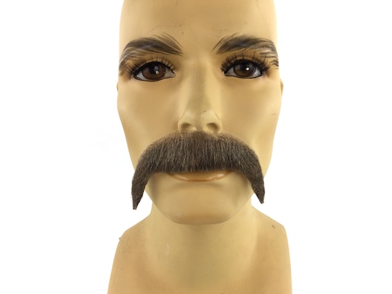 NEW! Theatrical Quality Synthetic Hair Premium Mustache - GM-12 Medium Brown 12