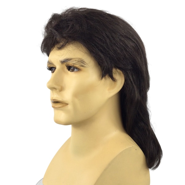 PARTY ON! 1980's Deluxe Mullet Brown Theatrical Costume Wig by Funtasy Wigs - Mullet 6