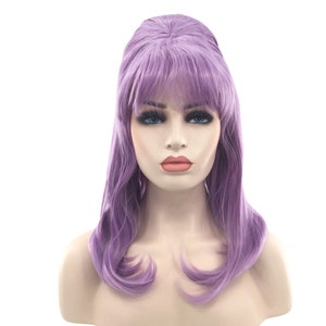 1960's Classic Long BEEHIVE Wig - Theatrical Costume Wig by Funtasy Wigs - Purple