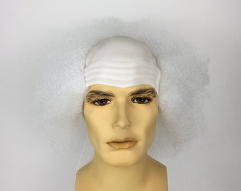 NEW! Scary Guy Inspired White BALD Cap Deluxe Theatrical Costume Wig - BOM White