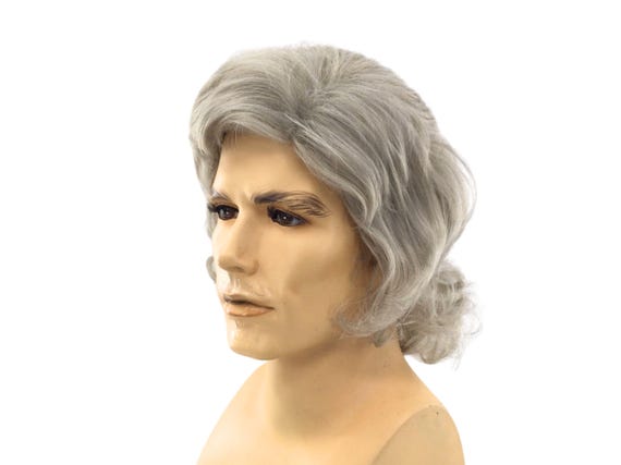 Shaggy GRAY Santa Premium Quality Men's Theatrical Wig by Funtasy Wigs - St.Nick Gray