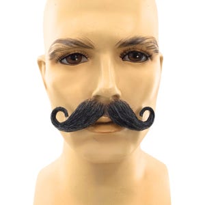 Theatrical Quality Premium Handlebar Mustache EM134 51D Gray
