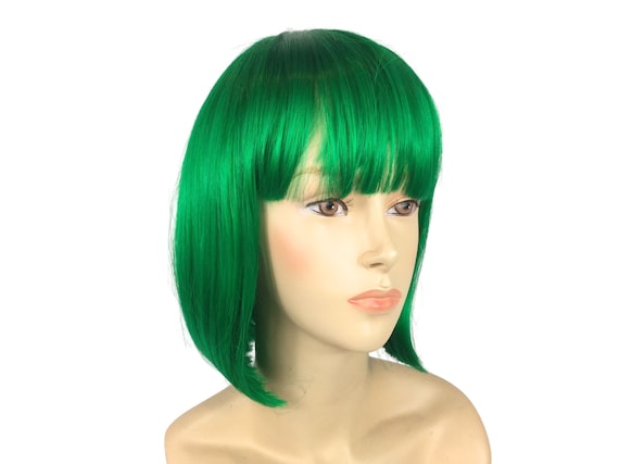 PREMIUM Quality BOB Style Theatrical Halloween Costume Wig by Funtasy Wigs - Emerald Green
