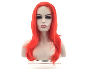 RED Queen Wig Character Theatrical Halloween Costume Premium Wig by Funtasy Wigs LindaRED