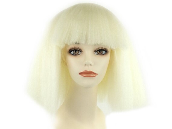 80's RetroMod Kinky Bob Premium Cosplay Costume Wig - PltBl