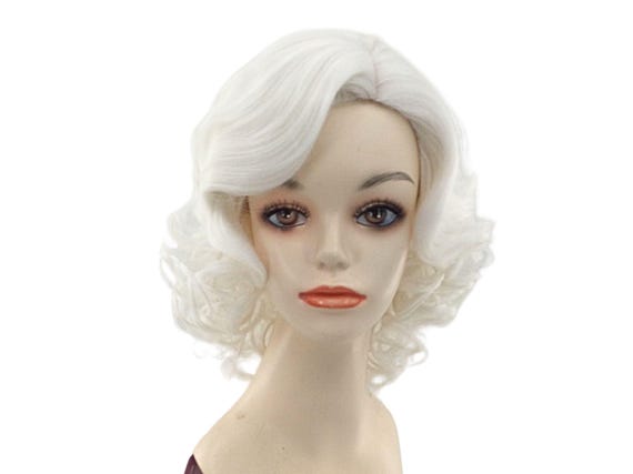 New! Classic Mrs. Claus Wavy Premium Theatrical Wig by FUNTASY Wigs Marilyn #Wht