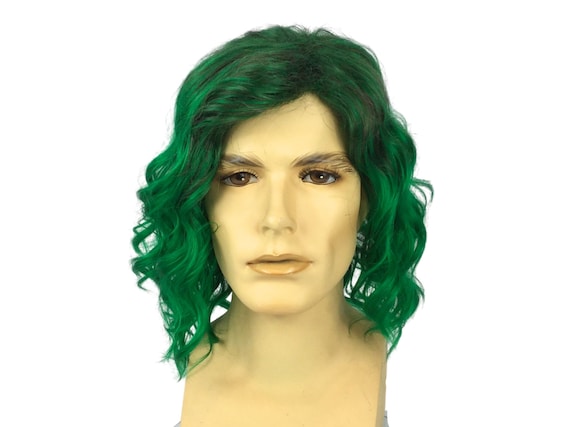 Insane Guy Character Premium Mens Costume Wig by Funtasy Wigs 8/D.Green