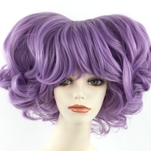 POM-POM RAVE Anime Cosplay Costume Wig by Funtasy Wigs - Purple