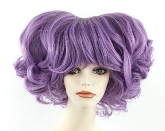 POM-POM RAVE Anime Cosplay Costume Wig by Funtasy Wigs - Purple