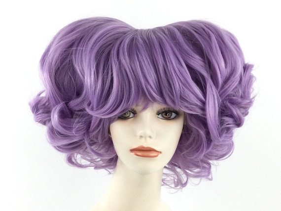 POM-POM RAVE Anime Cosplay Costume Wig by Funtasy Wigs - Purple