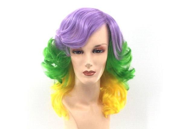 New! MARDI GRAS 1980's Disco Style Premium Wig by Funtasy Wigs