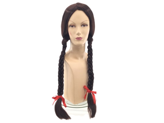 Long Braided BROWN Wig for Halloween Costume, Theater, Play by Funtasy Wigs BGirl 6