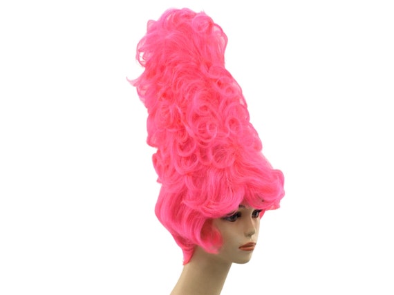 1950's HighTop BEEHIVE Theatrical Halloween Costume Cosplay Anime Wig - Hot Pink