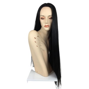 MORTICIA Character DELUXE Quality Theatrical Halloween Costume Wig by Funtasy Wigs - 951HW Black