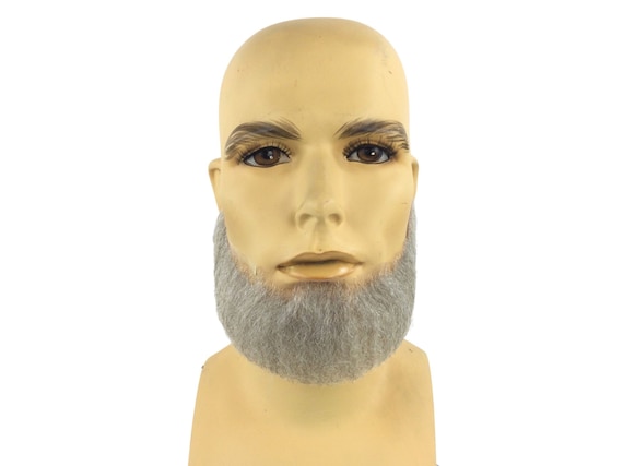NEW! Theatrical Quality Lace Back Premium Hair Full Beard - Light Gray 56