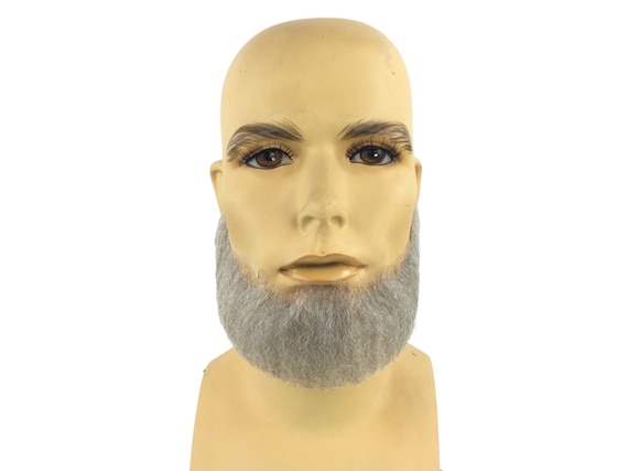 NEW! Theatrical Quality Lace Back Premium Hair Full Beard - Light Gray 56