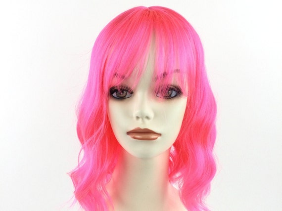 NEW! WAVY Crimp Bob Style Theatrical Costume Cosplay Wig by Funtasy Wigs - EveHPink