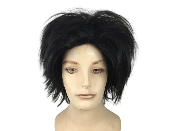 ZOMBIE/Emo Mens Character Theatrical Halloween Costume Wig by Funtasy - Ed S Black