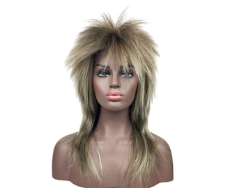 1980&#39;s TINA TURNER Premium Quality Halloween Costume Theatrical Wig by Funtasy Wigs