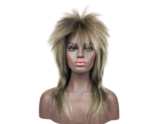 1980's Rock Legend Premium Quality 1980's Halloween Costume Theatrical Wig by Funtasy Wigs Punky H18/24