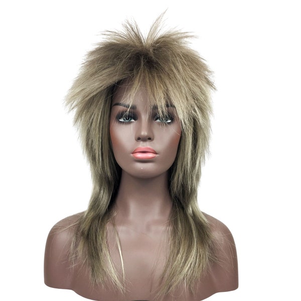 1980's Rock Legend Premium Quality 1980's Halloween Costume Theatrical Wig by Funtasy Wigs Punky H18/24