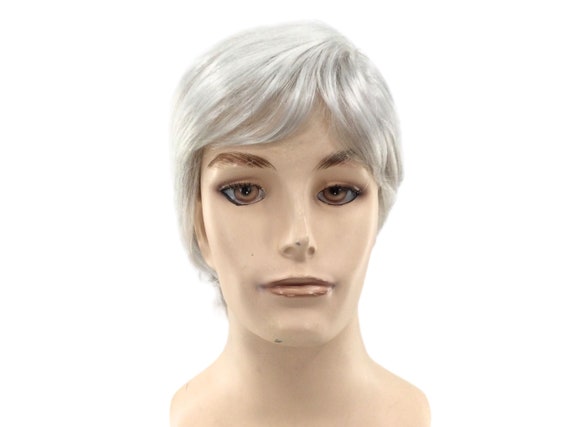 Men's Character Halloween Costume Wig by Funtasy Wigs Silver White - STAR 60