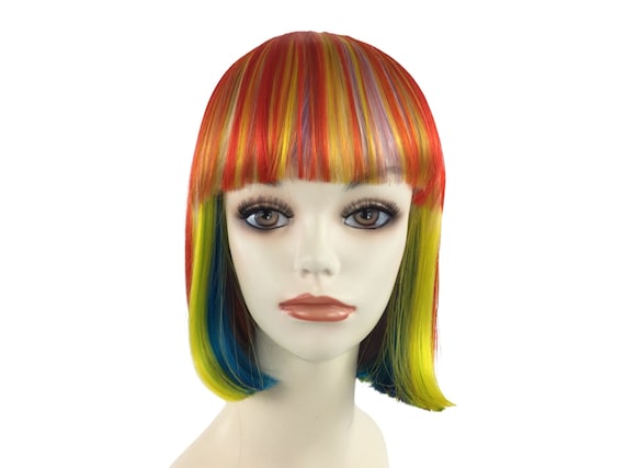 FUNTASY Wigs Exclusive! Deluxe Bob Cosplay Rainbow Costume Wig